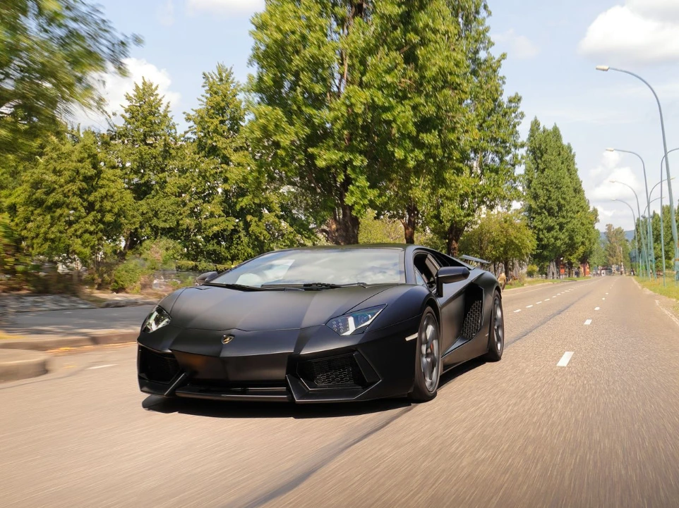 Photographe automobile Aventador rolling shot