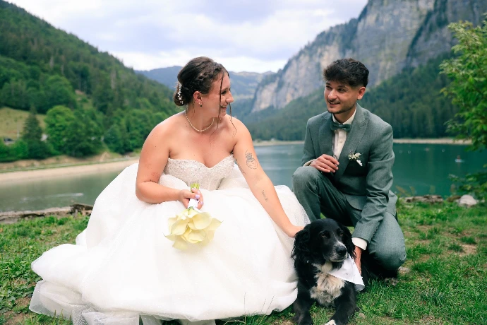 Photographe mariage Annecy - couple montriond